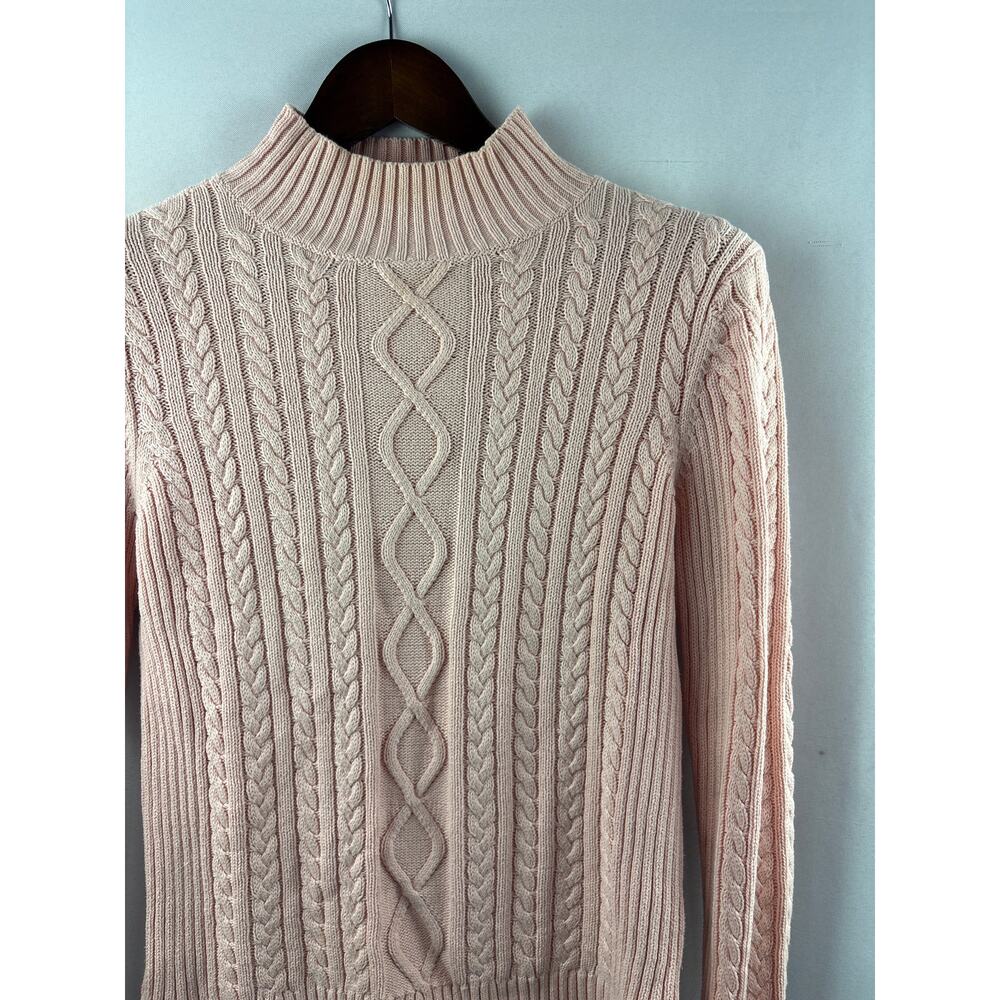 Women’s Chaps Small Baby Pink Knit Sweater - Picture 2 of 4